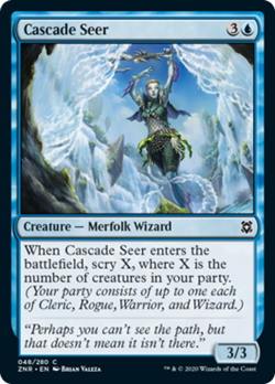 Cascade Seer FOIL Zendikar Rising NM Blue Common MAGIC GATHERING CARD ABUGames - Image 1