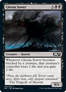 Gloom Sower FOIL Core Set 2021 / M21 NM Black Common MAGIC MTG CARD ABUGames - Image 1
