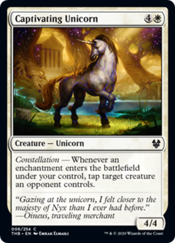 Captivating Unicorn FOIL Theros Beyond Death NM White Common MAGIC CARD ABUGames - Image 1