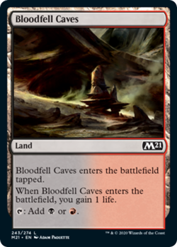 Bloodfell Caves FOIL Core Set 2021 / M21 NM Land Common MAGIC MTG CARD ABUGames - Image 1