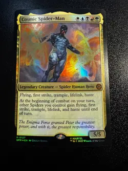 Cosmic Spider-Man Universes Beyond: Marvel's Spinder-man FOIL LP MTG - Image 1