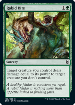 Rabid Bite FOIL Zendikar Rising NM Green Common MAGIC GATHERING CARD ABUGames - Image 1