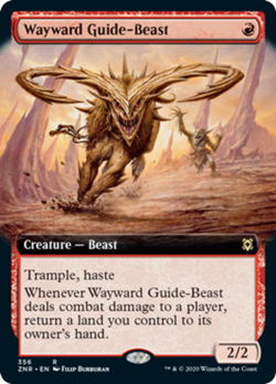 Wayward Guide-Beast (Extended Art) FOIL Zendikar Rising NM CARD ABUGames - Image 1