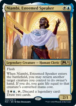 Niambi, Esteemed Speaker FOIL Core Set 2021 / M21 NM Rare CARD ABUGames - Image 1
