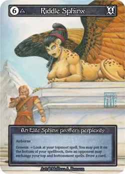 FOIL Sorcery Contested Realm - Riddle Sphinx (Foil) - Beta (B) - Image 1