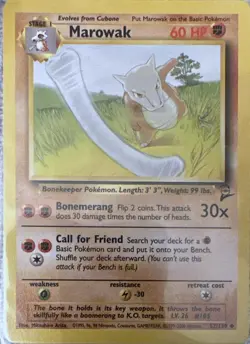 Marowak 52/130 Uncommon Base Set 2 Lightly Played - Image 1