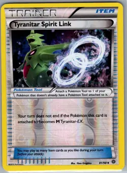 Tyranitar Spirit Link 81/98 Reverse Holo XY - Ancient Origins - Pokemon - NM - Image 1