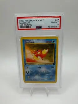 Pokemon 2000 Team Rocket Magikarp 1st Edition PSA 8 47/82 English - Image 1