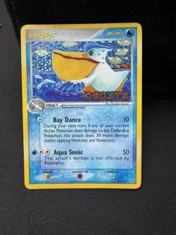 Pokemon TCG Pelipper EX Deoxys 21/107 Reverse Holo MP condition - Image 1