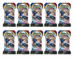 POKEMON SWORD AND SHIELD BASE SET BOOSTER PACKS LOT OF 10 FACTORY SEALED ZACIAN - Image 1