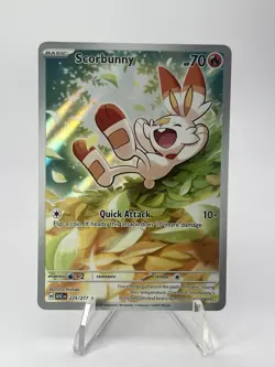 Pokemon TCG Scorbunny 225/217 Illustration Rare Holo Ascended Heroes NM - Image 1