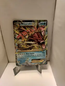Pokemon Mega Gyarados EX Holo Ultra Rare Shiny Breakpoint 27/122 DMG - Image 1