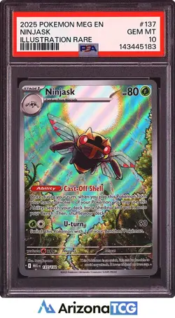 Pokemon 2025 Ninjask 137/132 Full Art IR Mega Evolution GEM MINT PSA 10 - Image 1