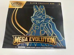 Pokemon TCG Mega Evolution Elite Trainer Box Mega Lucario Sealed Authentic - Image 1