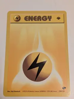 Pokemon Lightning Energy 130/132 1st Edition Gym Challenge - NM - Image 1