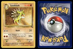 SANDSLASH 41/62 UNCOMMON FOSSIL POKEMON MP - Image 1