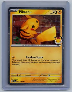 Pikachu (Pokemon Day 2026) 051/162 Cosmos Holo Pokemon NM - Image 1