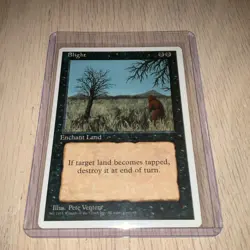 Magic The Gathering MTG Blight - Fourth Edition - EX Authentic & Official RARE - Image 1