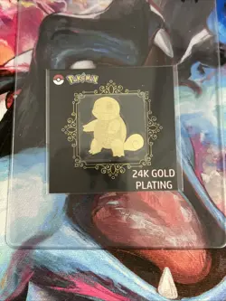 Squirtle 24k Gold Plated Pokemon Sticker Korean Striking Popping Candy - Image 1
