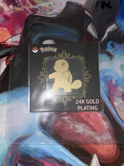 Squirtle 24k Gold Plated Pokemon Sticker Korean Striking Popping Candy - Image 2
