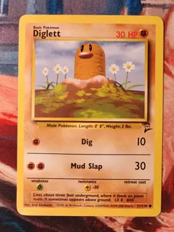 Diglett 071/130 Base Set 2 Pokemon TCG WOTC - Image 1