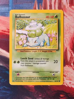 Bulbasaur Base Set Unlimited 44/102 Pokemon TCG WOTC - Image 5