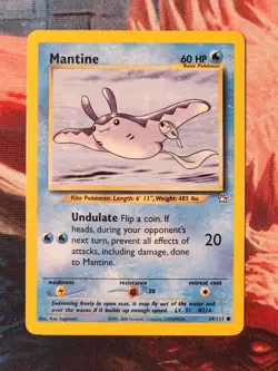 Mantine 64/111 Neo Genesis Unlimited Edition Pokemon TCG WOTC - Image 1