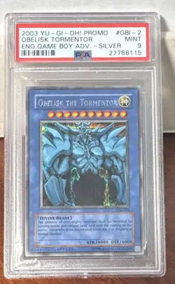 2003 Promo Obelisk the Tormentor GBI-002 Yu-Gi-Oh! Duel Monsters Game Boy PSA 9 - Image 1