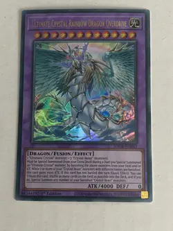 Yugioh Crystal Beast Set Sapphire Pegasus Ultimate Rainbow Dragon - Free Holo B - Image 3