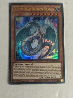 Yugioh Crystal Beast Set Sapphire Pegasus Ultimate Rainbow Dragon - Free Holo B - Image 5
