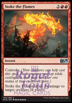 Stoke the Flames 2x FOIL MTG M15 Core Set Uncommon MINT red - Image 1