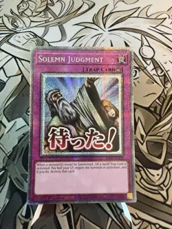 Yu-Gi-Oh! Solemn Judgment, Starlight Rare, 1st Ed RA05-EN124, Stamped, NM - Image 1