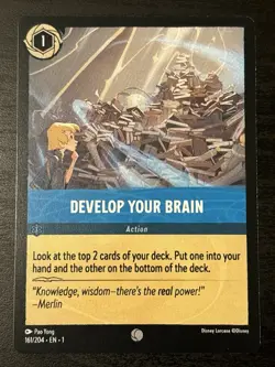 2023 Disney Lorcana DEMO Develop Your Brain -The First Chapter Very Rare Demo - Image 1