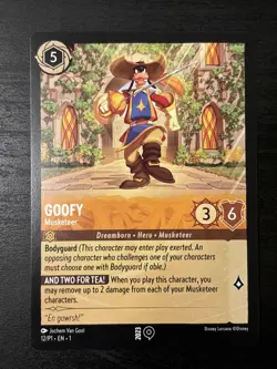 Disney Lorcana Goofy Musketeer 2023 Gamescom Promo 12/P1 Nm - Image 1