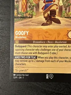 Disney Lorcana Goofy Musketeer 2023 Gamescom Promo 12/P1 Nm - Image 5