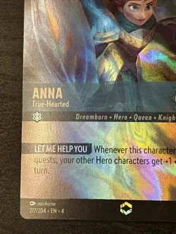 Disney Lorcana Enchanted Anna - True-Hearted Card 217/204 Ursula’s Return Set 4 - Image 5