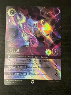 Disney Lorcana - Ursula - Sea Witch Queen Enchanted Ursula's Return 208/204 Nm - Image 1