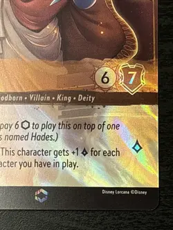 Disney Lorcana Hades - King of Olympus Enchanted Foil 205/204 The First Chapter - Image 4