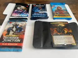 MTG Lot 4 Booster Packs 25 Foil Cards R/M/Promo Foundations Outlaws Aetherdrift - Image 2