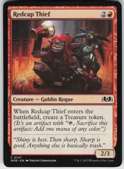 MTG Redcap Thief 147 Wilds of Eldraine C Normal NM - Image 1