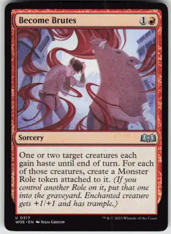 MTG Become Brutes 317 Wilds of Eldraine U Normal NM - Image 1