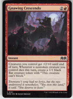 MTG Gnawing Crescendo 131 Wilds of Eldraine C Normal NM - Image 1