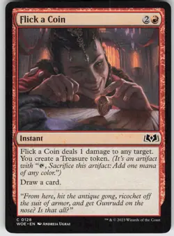 MTG Flick a Coin 128 Wilds of Eldraine C Normal NM - Image 1