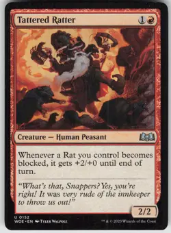 MTG Tattered Ratter 152 Wilds of Eldraine U Normal NM - Image 1