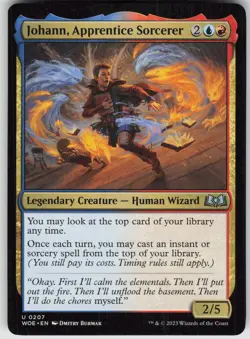 MTG Johann, Apprentice Sorcerer 207 Wilds of Eldraine U Normal NM - Image 1