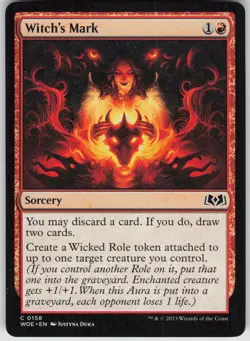 MTG Witch's Mark 158 Wilds of Eldraine C Normal NM - Image 1