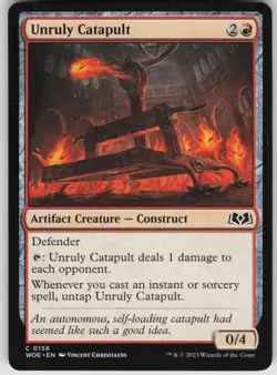 MTG Unruly Catapult 156 Wilds of Eldraine C Normal NM - Image 1