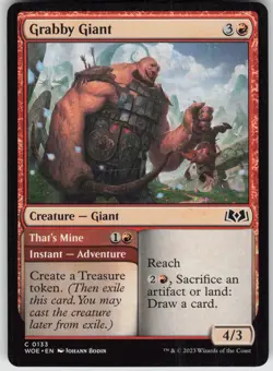 MTG Grabby Giant 133 Wilds of Eldraine C Normal NM - Image 1