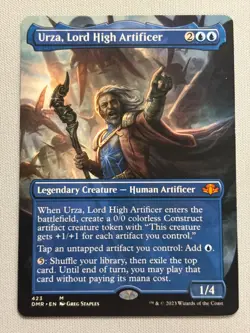 Urza, Lord High Artificer - Borderless - Dominaria Remastered - NM MTG - Image 1