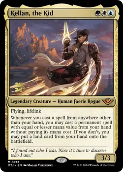 MTG Kellan, the Kid [Outlaws of Thunder Junction Prerelease Promos] Foil Near Mi - Image 1